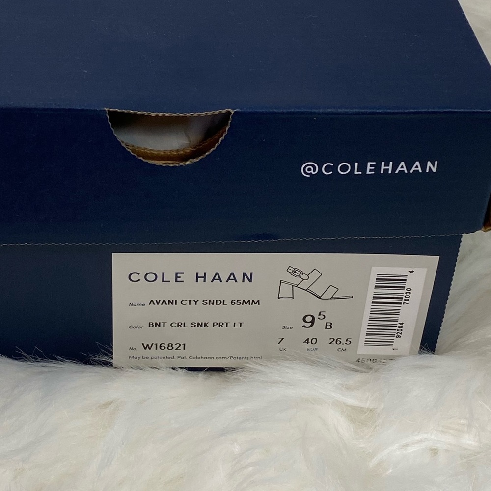 Cole Haan Avani Snake Print Chunky Block Heels Pink Women's 9.5 // 9 1/2 NWB - Picture 6 of 9